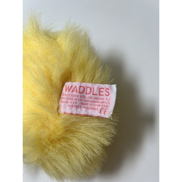 RUSS Berrie Chick Waddles Plush Stuffed Animal 11 in Yellow Fluffy Duckling Duck - Picture 6 of 12